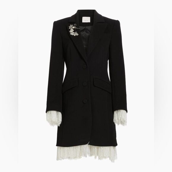 cinq a sept Jackets & Blazers - Cinq à Sept Roxie Lace-Trim Tailored Coat size S
